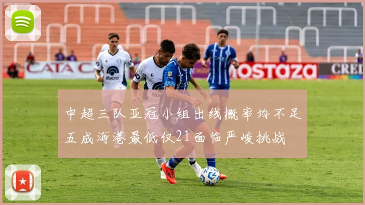 中超三队亚冠小组出线概率均不足五成海港最低仅21面临严峻挑战