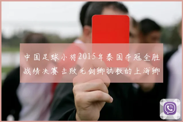 中国足球小将2015年泰国夺冠全胜战绩决赛击败毛剑卿执教的上海卿训